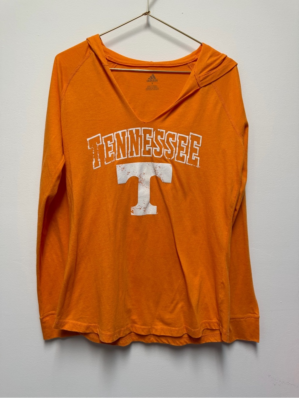 adidas Orange Tennessee Hooded Long Sleeve Top